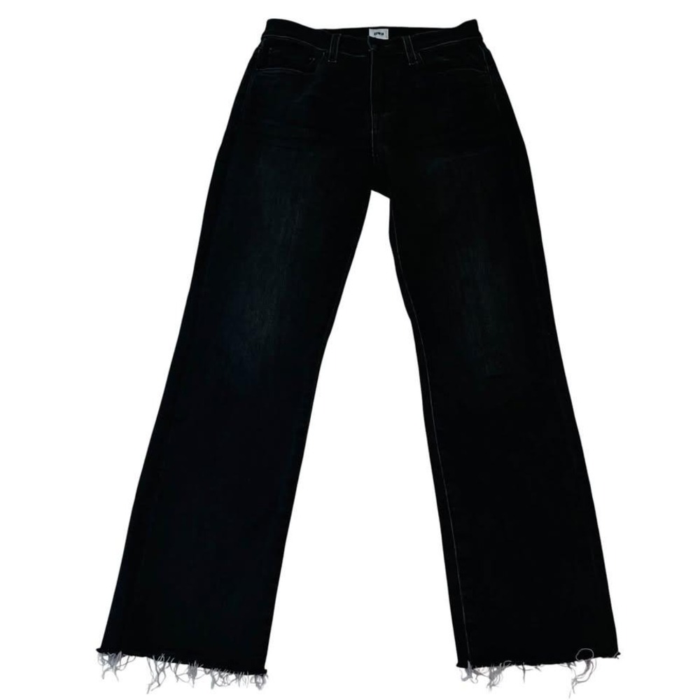 Edwin Black Raw Hem Straight Leg Jeans Women's 27